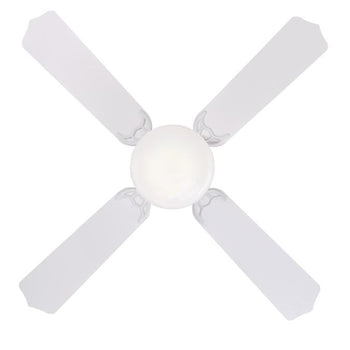 Casanova Supreme 42-Inch Four-Blade Indoor Ceiling Fan, White Finish with LED Light Fixture