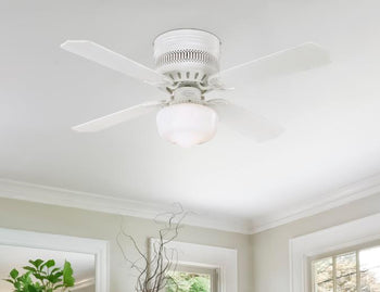 Casanova Supreme 42-Inch Four-Blade Indoor Ceiling Fan, White Finish with LED Light Fixture