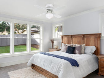 Casanova Supreme 42-Inch Four-Blade Indoor Ceiling Fan, White Finish with LED Light Fixture