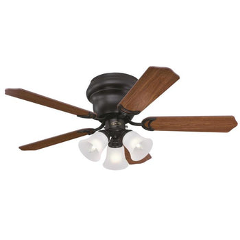 Contempra Trio 42-Inch Five-Blade Indoor Ceiling Fan, Oil Rubbed Bronze Finish with Dimmable LED Light Fixture