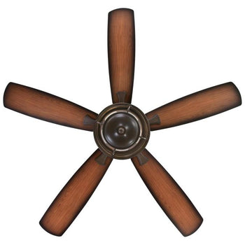 Brentford 52-Inch Five-Blade Indoor/Outdoor Ceiling Fan, Aged Walnut Finish with Dimmable LED Light Fixture