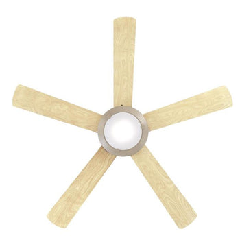 Comet 52-Inch Five-Blade Indoor Ceiling Fan, Brushed Pewter Finish with Dimmable LED Light Fixture