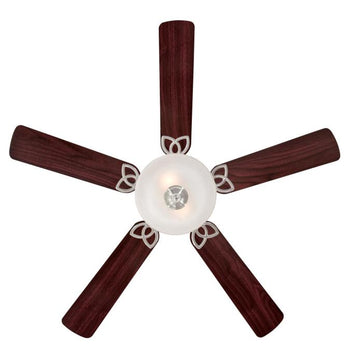 Vintage II 52-Inch Five-Blade Indoor Ceiling Fan, Brushed Nickel Finish with LED Light Fixture