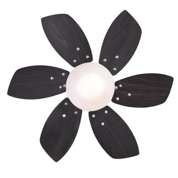 Origami 24-Inch Six-Blade Indoor Ceiling Fan, Chrome Finish with Dimmable LED Light Fixture
