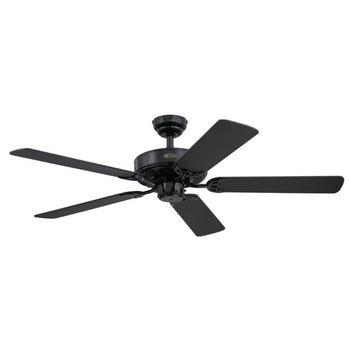 Contractor's Choice 52-Inch Five-Blade Indoor Ceiling Fan, Black Finish