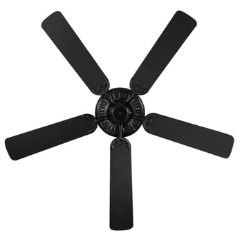 Contractor's Choice 52-Inch Five-Blade Indoor Ceiling Fan, Black Finish