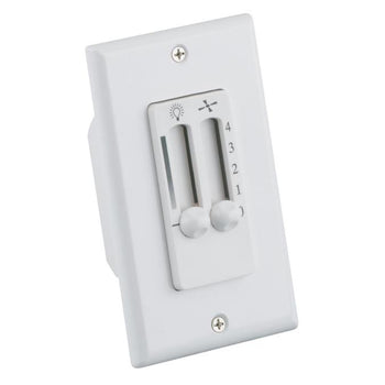 Dual Slide 4 Speed Ceiling Fan and Incandescent Light Wall Control