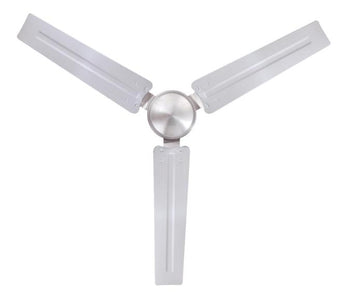 Jax Industrial-Style 56-Inch Three-Blade Indoor Ceiling Fan, Brushed Nickel Finish, Wall Control Included