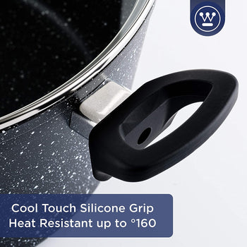 Black Marble Casserole Pot (11