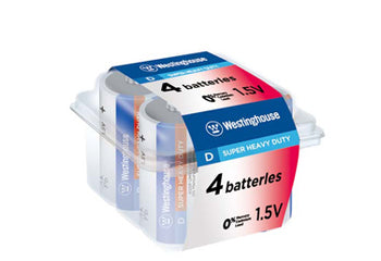 Super Heavy Duty Batteries D 4 Pack