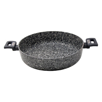 Gray granite marble finish casserole pot (12.5