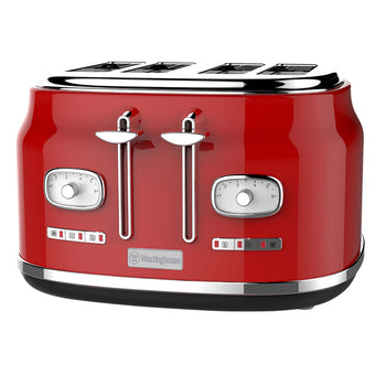 Retro Series 4 Slice Toaster - Red