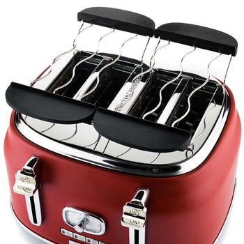 Retro Series 4 Slice Toaster - Red
