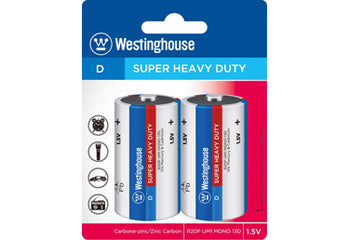 Super Heavy Duty Batteries D 2 Pack