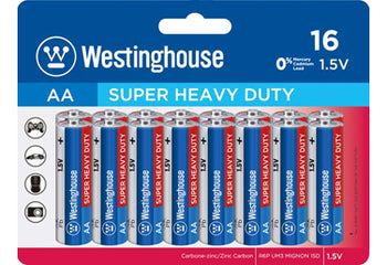 Super Heavy Duty Batteries AA 16 Pack