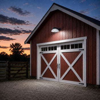 4000-Lumen Solar LED Barn Light with Motion Sensor