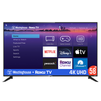 58″ 4K Ultra HD Smart Roku TV with HDR