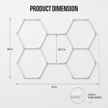 Color-Changing LED Hex Light Kit with Remote Control