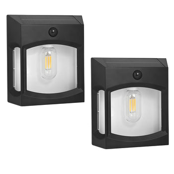600 Lumen Solar Motion Activated Linkable Wall Light, 2pk