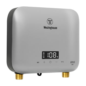 3.5KW Mini Electric Tankless Water Heater, Silver Gray