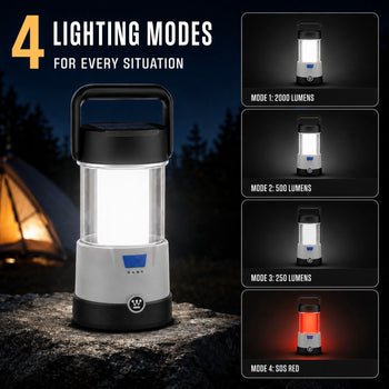 2000 Lumen Solar Rechargeable Lantern