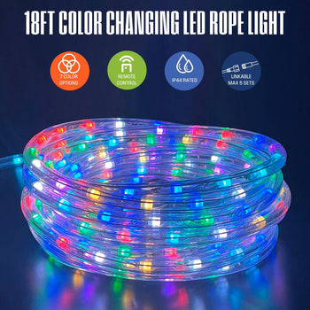 LED Rope Lights Color Changing, 2-Pack