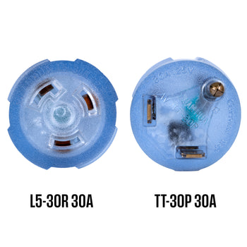 Generator Plug Adapter: 30A 120V TT-30P to L5-30R