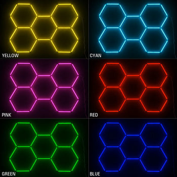 Color-Changing LED Hex Light Kit with Remote Control