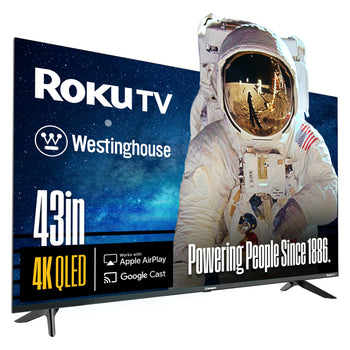 43″ Edgeless QLED 4K UHD Roku TV with Voice Remote