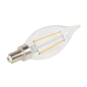 3.3W CA11 Filament LED Dimmable Clear 2700K E12 (Candelabra) Base, 120 Volt, Box