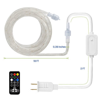 LED Rope Lights Color Changing, 2-Pack