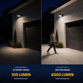 4000-Lumen Solar LED Barn Light with Motion Sensor