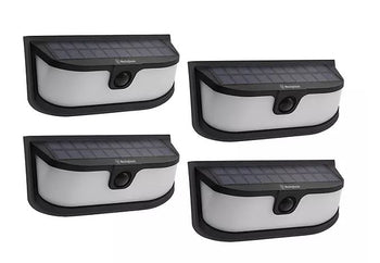 1200 Lumen Solar Security Light Set, 4 Pack