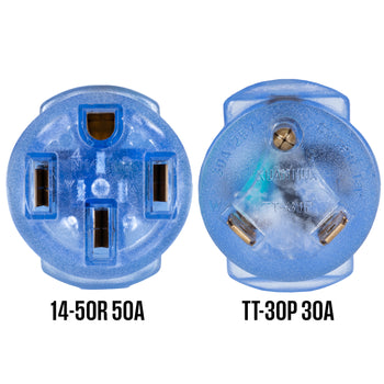 Generator Plug Adapter: 30A 120V TT-30P to 120V 14-50R