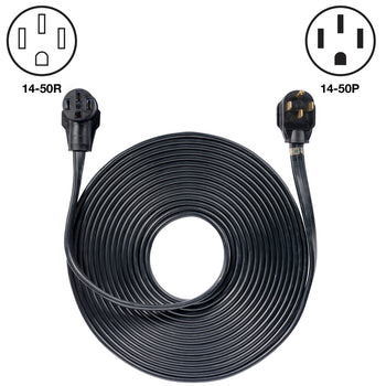 50' Generator Cord: 50A 120/240V 14-50P to 14-50R