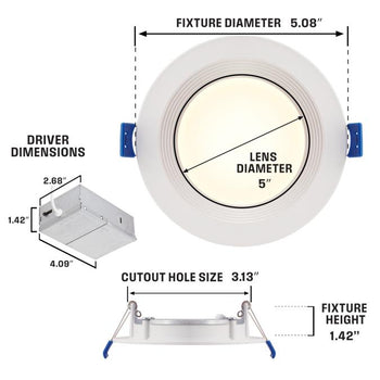 10W Stepped Baffle Slim Recessed LED