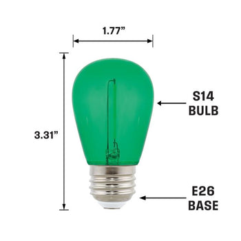 2 Watt (40 Watt Equivalent) S14 Filament LED Light Bulb