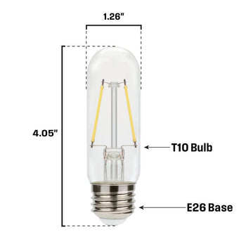 3.5 Watt (60 Watt Equivalent) T10 Dimmable Filament LED Light Bulb