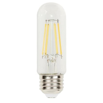 6.5W T10 Filament LED Dimmable Clear 2700K E26 (Medium) Base