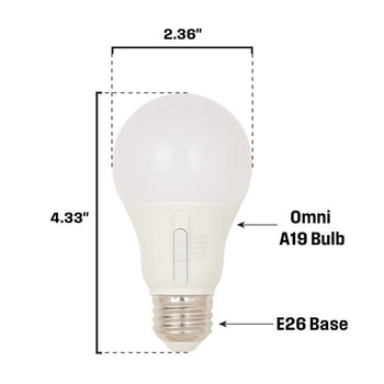 5.5 Watt (40-Watt Equivalent) Omni A19 Dimmable LED Light Bulb with Color Temperature Selection