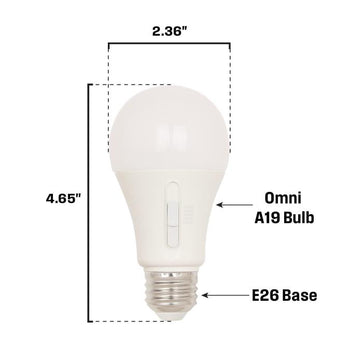 15 Watt (100-Watt Equivalent) Omni A19 Dimmable LED Light Bulb with Color Temperature Selection