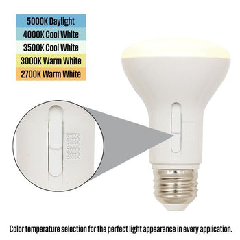 6.5 Watt (50 Watt Equivalent) R20 Flood Dimmable LED Light Bulb with Color Temperature Selection