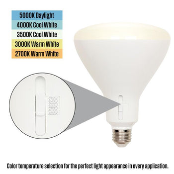 12.5 Watt (85 Watt Equivalent) BR40 Flood Dimmable LED Light Bulb with Color Temperature Selection