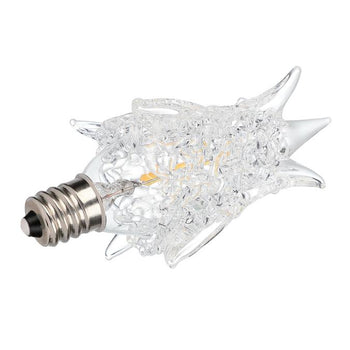 0.6 Watt Star Dimmable Filament LED Light Bulb, 3000K Clear E12 (Candelabra) Base