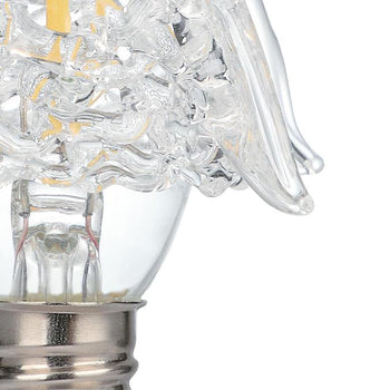 0.6 Watt Star Dimmable Filament LED Light Bulb, 3000K Clear E12 (Candelabra) Base