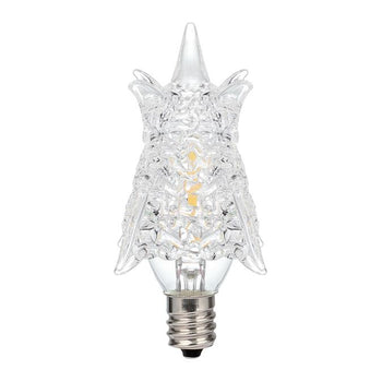 0.6 Watt Star Dimmable Filament LED Light Bulb, 3000K Clear E12 (Candelabra) Base