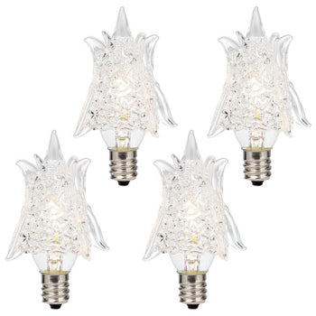 0.6 Watt Star Dimmable Filament LED Light Bulb, 3000K Clear E12 (Candelabra) Base, 4-Pack