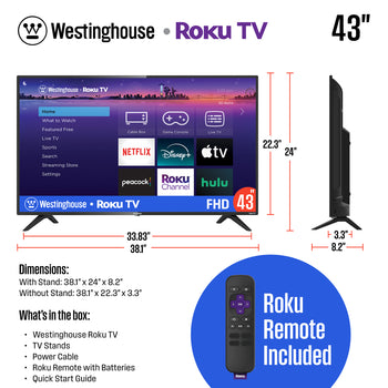 43″ Full HD Smart Roku TV