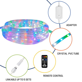 LED Rope Lights Color Changing, 2-Pack