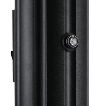 Fixture Post with Ground Convenience Outlet and Dusk to Dawn Sensor, Textured Black Finish